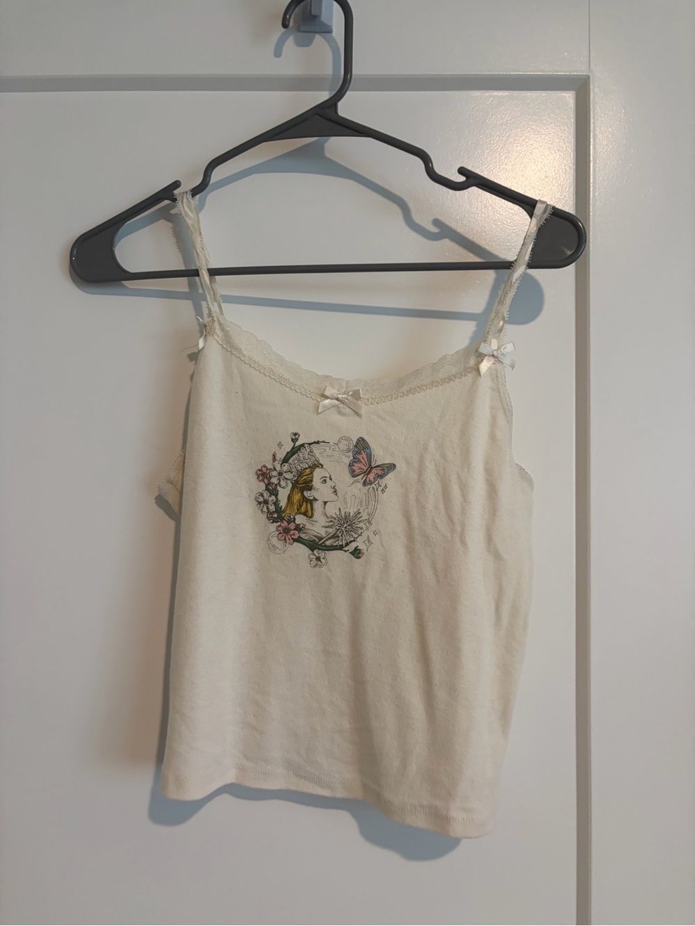 Wicked Glinda Lace Trim Camisole Tank Top – Cream